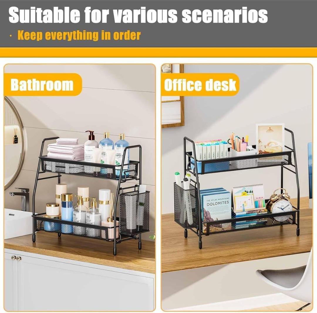 Black Stainless Steel Kitchen Storage Organizer 1Pc