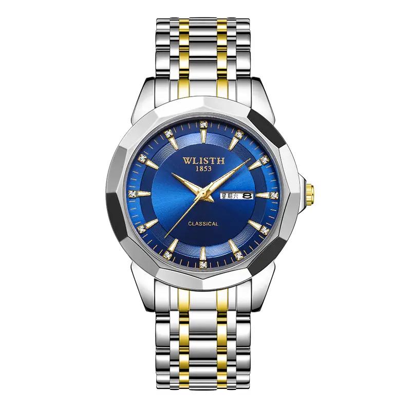Men's Stainless Steel Quartz Watch with Belt