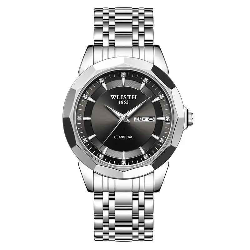 Men's Stainless Steel Quartz Watch with Belt