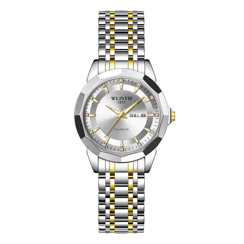 Men's Stainless Steel Quartz Watch with Belt