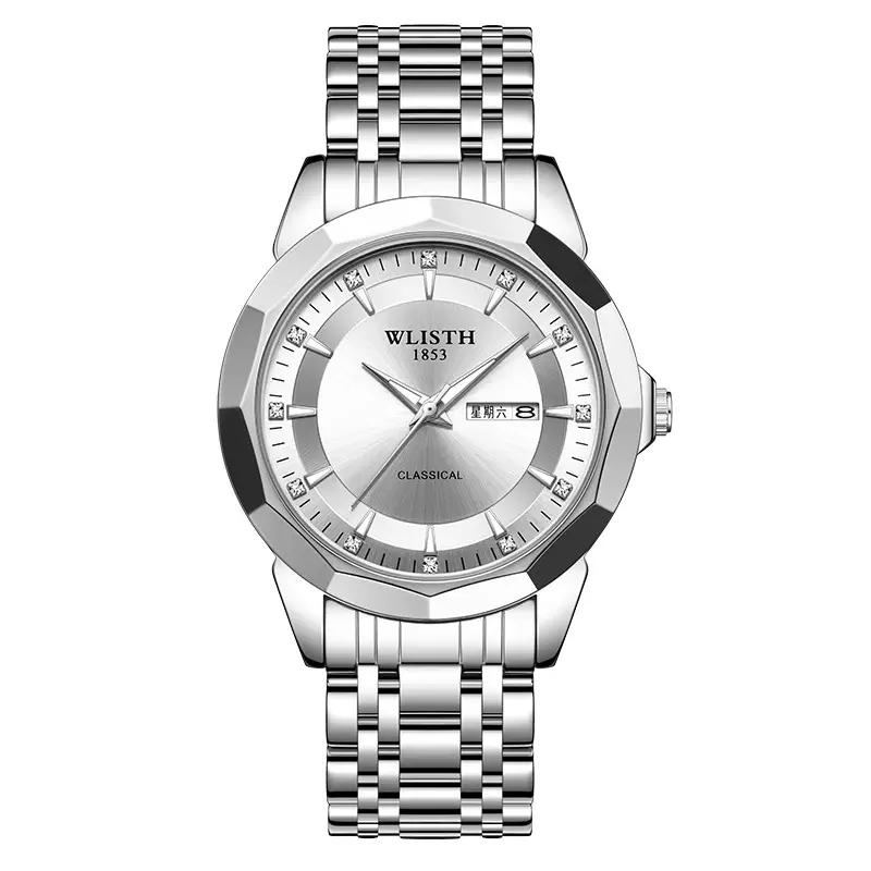 Men's Stainless Steel Quartz Watch with Belt