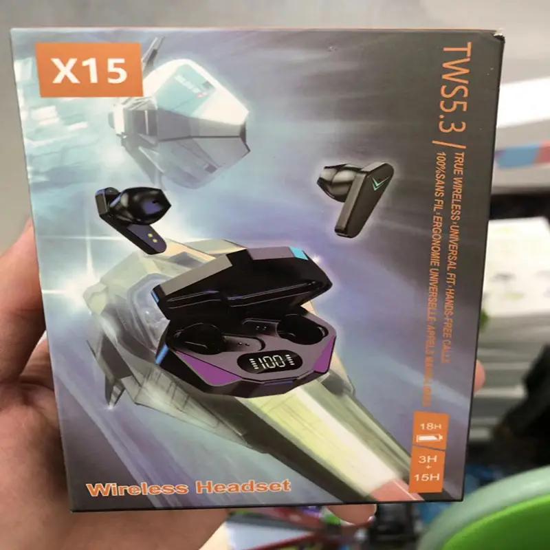 Wireless Bluetooth Headset with RGB Light & Charging Case