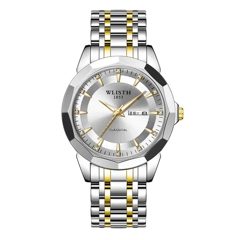 Men's Stainless Steel Quartz Watch with Belt