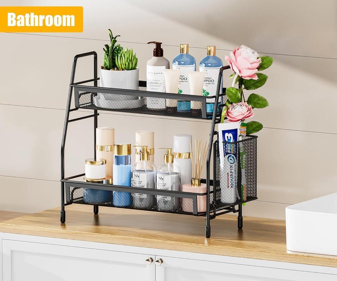Black Stainless Steel Kitchen Storage Organizer 1Pc