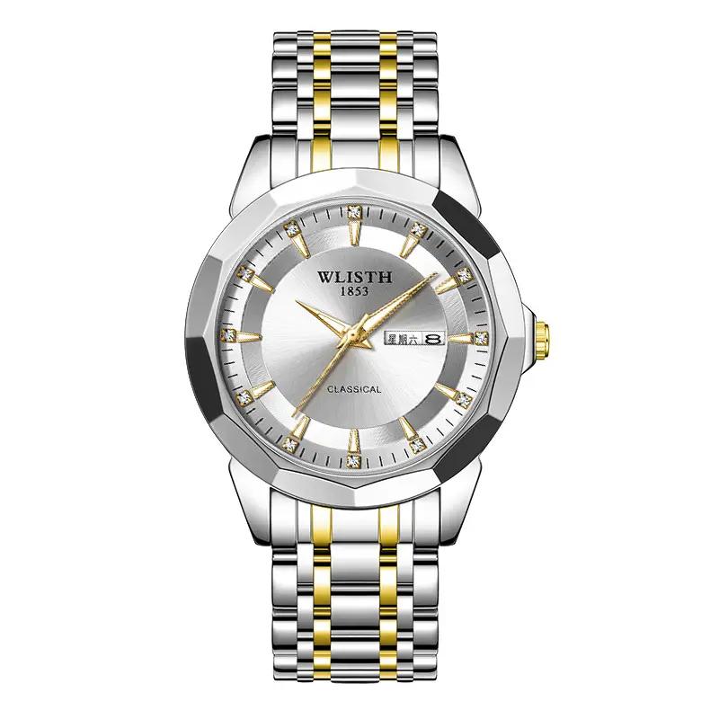 Men's Stainless Steel Quartz Watch with Belt